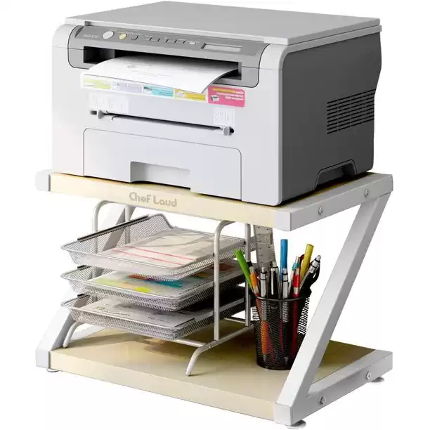 Chef Laud Printer Stand, Desktop Stand for Printer, Storage Shelf, Book Shelf and File Shelf for Home Office