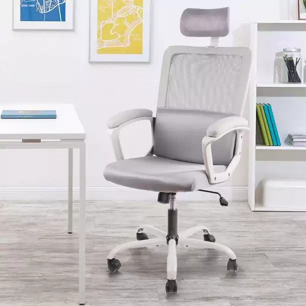 Ergonomic Office Chair, Adjustable Headrest Mesh Office Chair