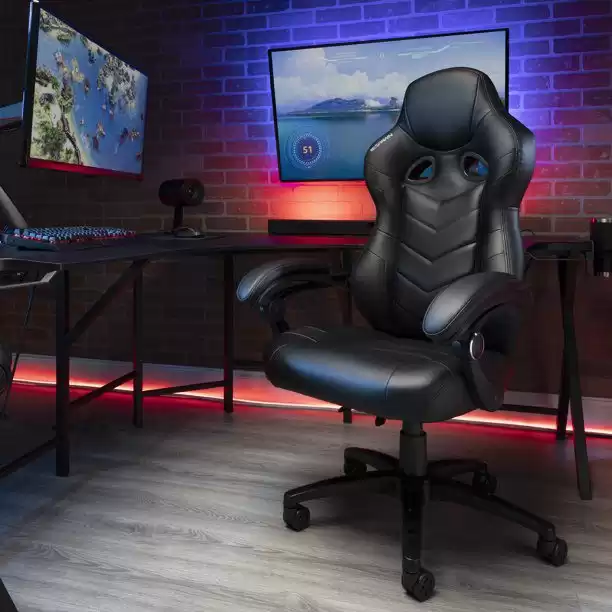 RESPAWN W109 Racing Style Gaming Chair, Reclining Ergonomic Chair, in Black (RSP-W109-BLK)