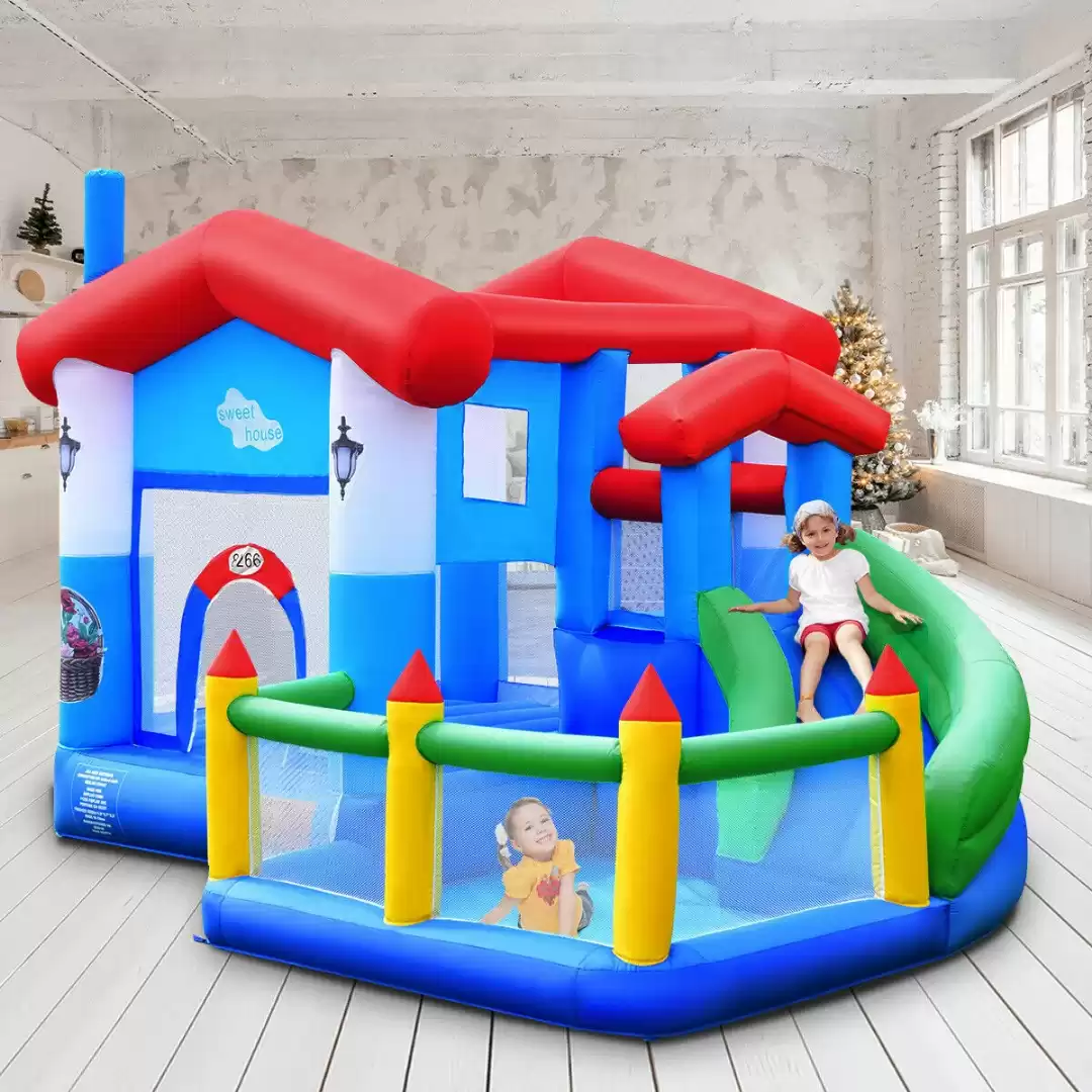 Furniture Friend 12.6' x 10.6' Bounce House with Water Slide