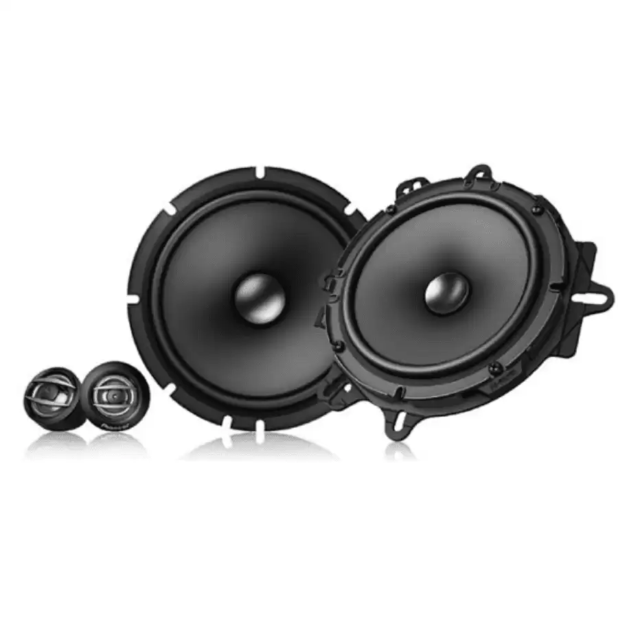 Pioneer - A Series 6 1/2in. 350W Max Power 2-Way 20mm PI-Tweeter - Component Speakers Pair - Black