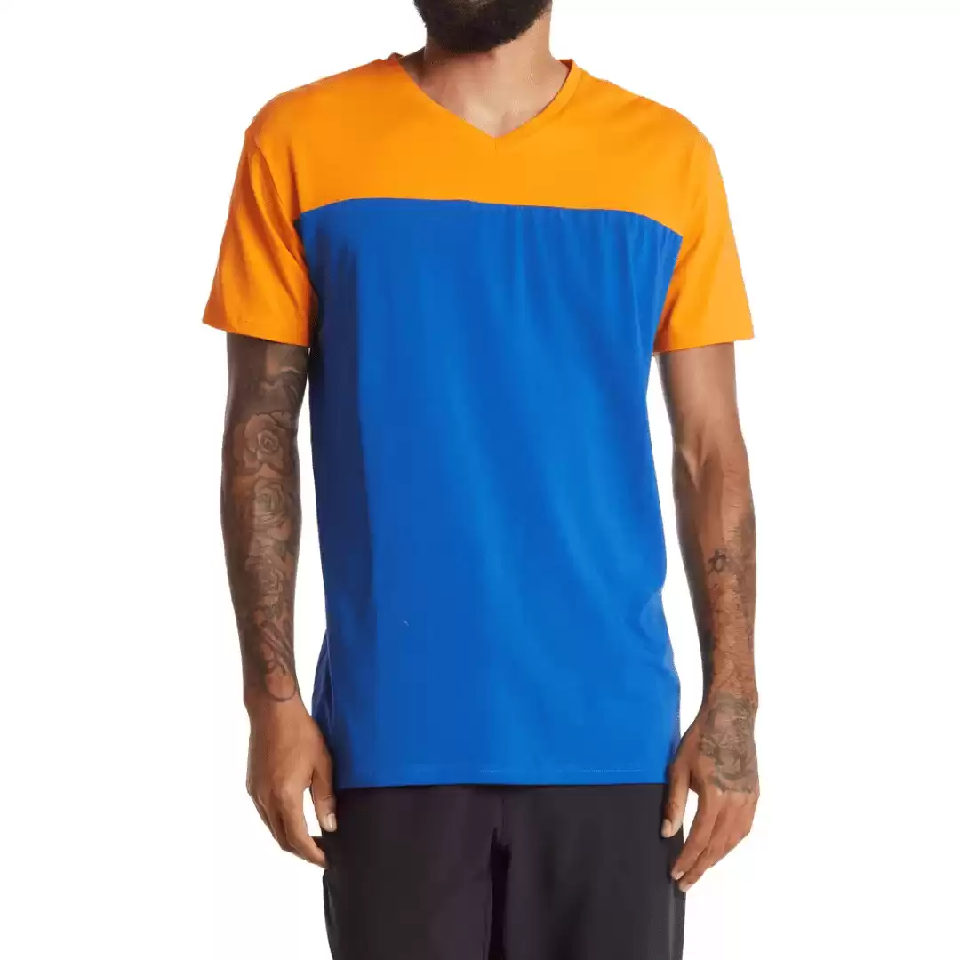 XRAY Color Block V-Neck Shirt