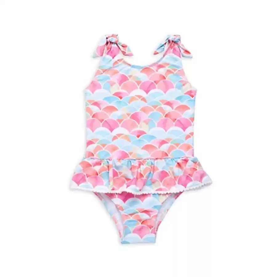 SNAPPER ROCK Baby Girl's & Little Girl's Scallop-Print Skirt One-Piece Swimsuit