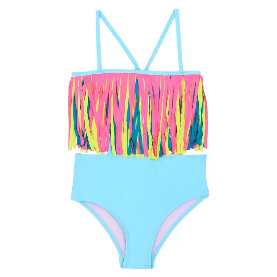 BEACH LINGO Kids' Fringe One-Piece Swimsuit