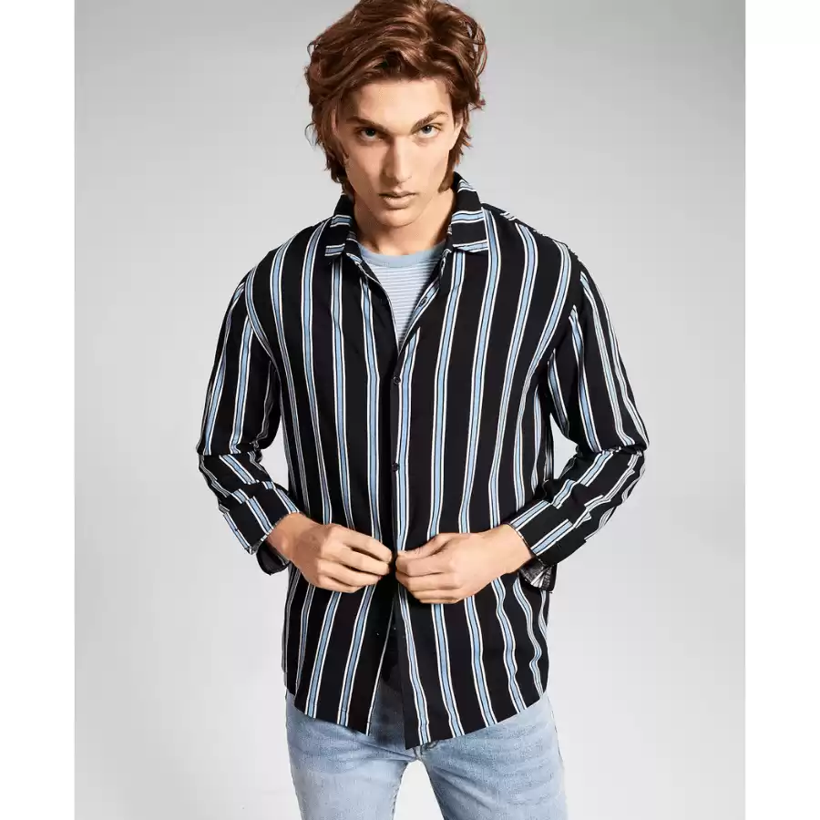 And Now This Men's Striped Long-Sleeve Shirt