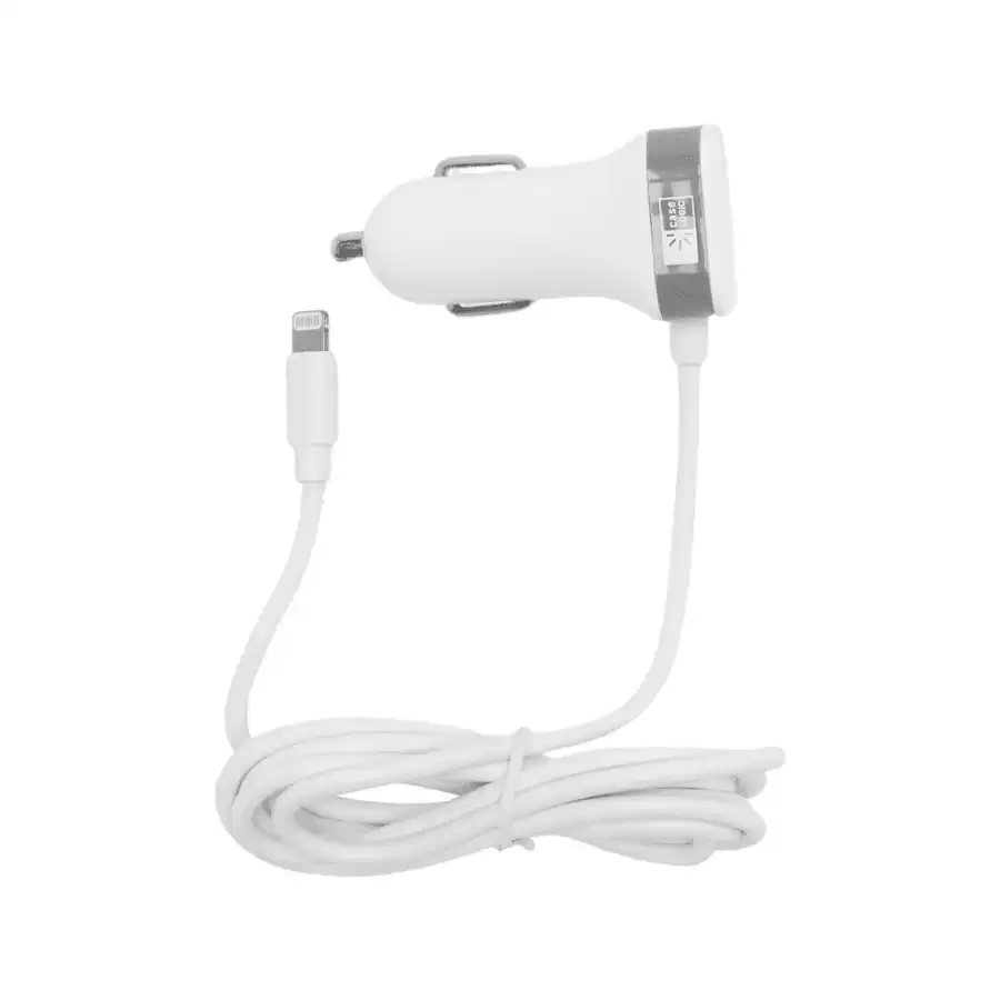 BYTECH 2.4AMP MFI Car Charger - White