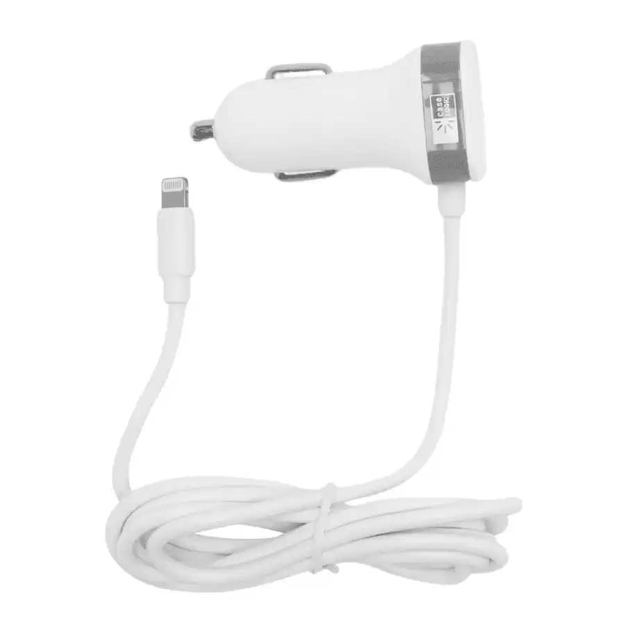 BYTECH 2.4AMP MFI Car Charger (White)