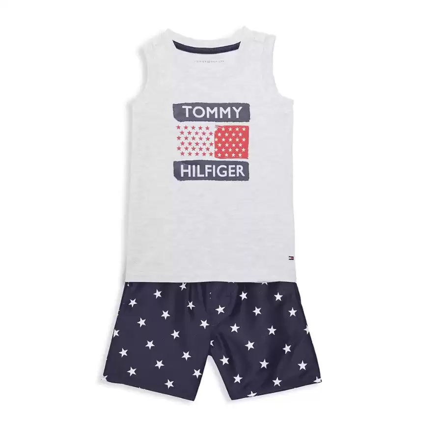 TOMMY HILFIGER Baby Boy's 2-Piece Logo Tank Top & Swim Shorts Set