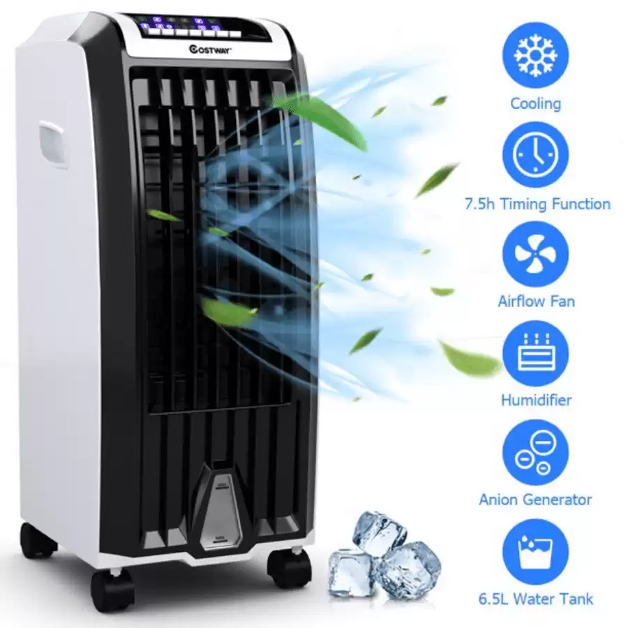 Costway Evaporative Portable Air Conditioner Cooler Fan Anion Humidify