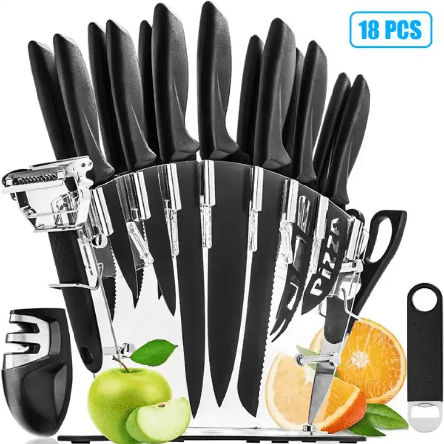 18 Pieces Kitchen Knives Set With Acrylic Stand