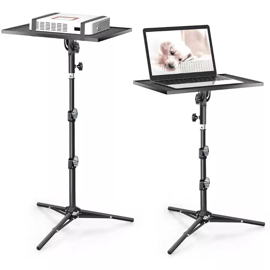 CODN Projector Stand, Foldable Projector Mount Laptop Tripod Adjustable Height 23'' to 43'', Universal Outdoor Laptop Floor Stand for Computer, Book, Music Notes, Sound Media, DJ E...