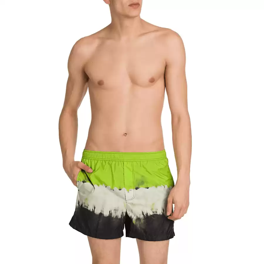 VALENTINO Jelly Block Print Swim Trunks