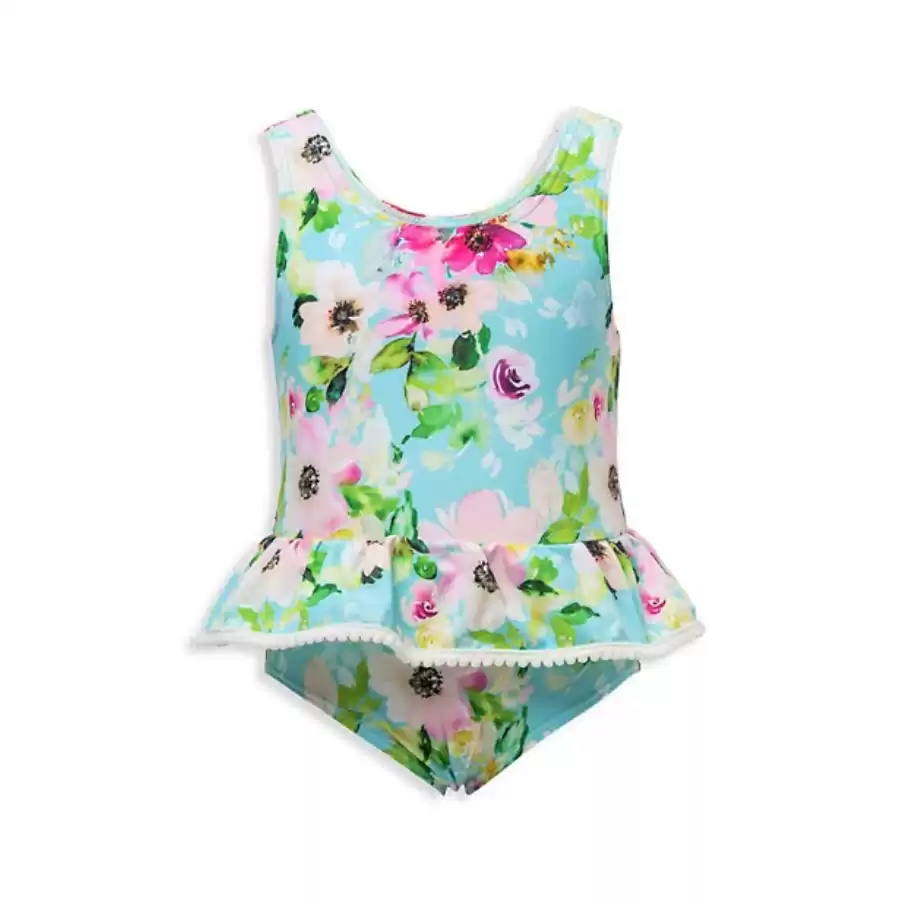 SNAPPER ROCK Baby Girl's Watercolor Floral One-Piece Swimsuit