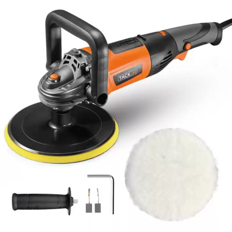 TACKLIFE 7-inch 10A Buffer Car Polisher with 6 Variable Speeds