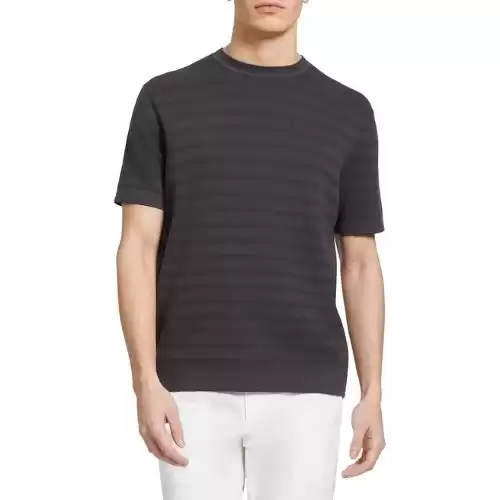 THEORY Elden Tactile Striped T-Shirt