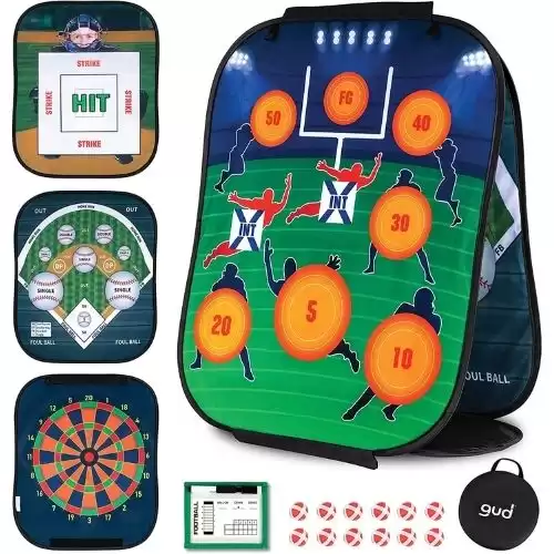 GUD Football, Baseball & Darts Sports Games Toy, Yard Lawn Outdoor & Indoor Birthday Gifts Target Football Toy, Kids Set, Toss Toys, Boys Gifts Year Old Ages