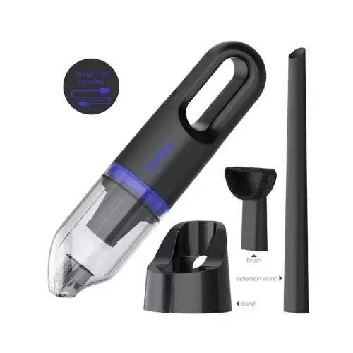 Tzumi Cordless Handheld Car Vacuum with USB-Charging and Multiple Attachments