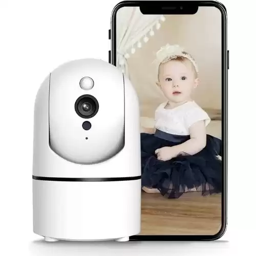 Indoor Camera, 1080P Pet Camera with Motion and Sound Detection, Pan/Tilt/Zoom WiFi Camera with Night Vision, 2-Way Audio & Cloud Services for Baby Monitor Home Security Camera