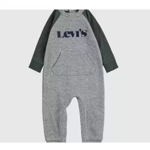 Levi's® Baby Girls' Colorblock Coveralls - Gray Heather 12M