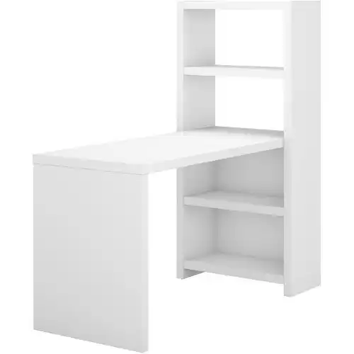 Bush Business Furniture Office by Kathy Ireland Echo Craft Table, 56W, Pure White