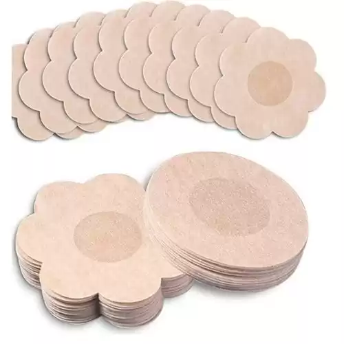 40 Pairs Nipple Covers Disposable Nipple Pasties Breast Petals Comfortable Invisible Satin Self-Adhesive Nipple Stickers