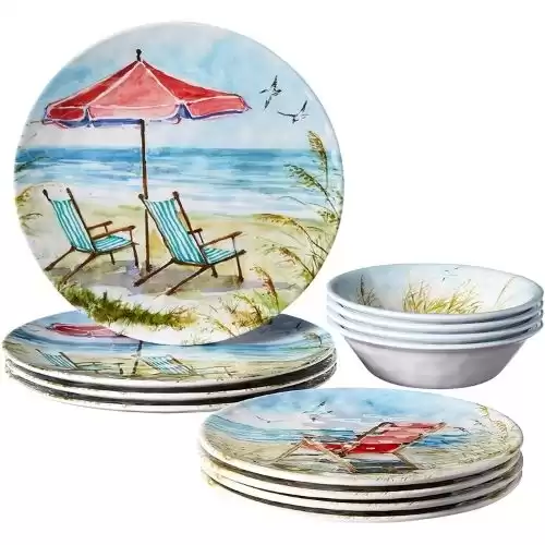 Certified International Ocean View Dinnerware, Dishes, Multicolor