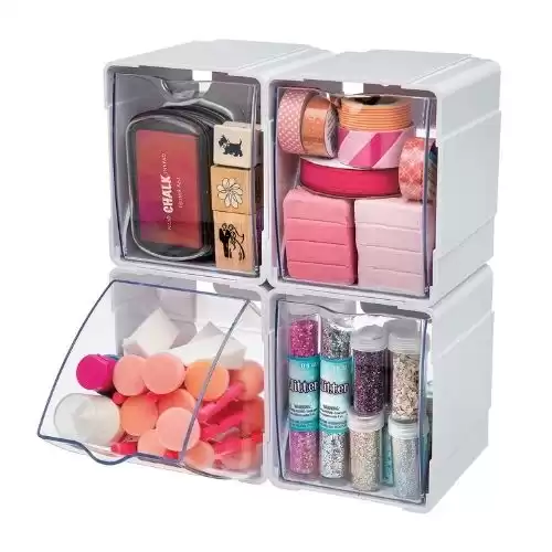 Deflecto Interlocking Storage Organizer