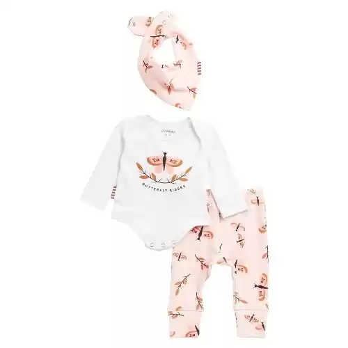 Butterfly Bodysuit, Leggings, & Bib Set SOOKIBABY