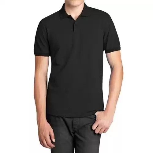 Mens Short Sleeve Pique Polo Shirts Uniform Fitted