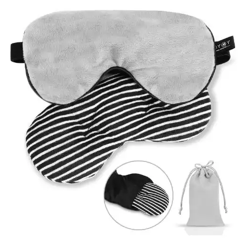 Silk Cooling Weighted Sleep Eye Mask-Relief for Headache/Migraine Relief/Sinus Pain/Puffy Dry Eyes,Universal Size (Gray)