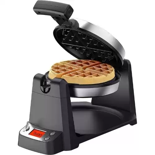 Flip Belgian Waffle Maker, Elechomes 180° Rotating Waffle Iron (1.4