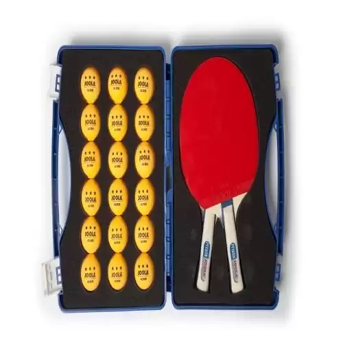 JOOLA Tour Competition Table Tennis Case Set Includes 2 Python Rackets 18 Balls & Reviews -  Exercise Equipment & Gear