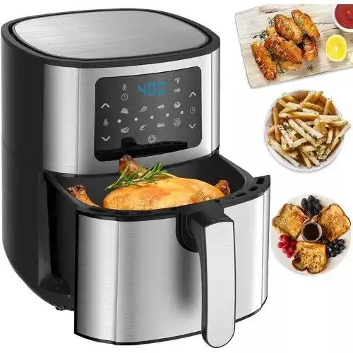 BLUE STONE 8 in 1 Electric Hot Air Fryer with LCD Touch Panel