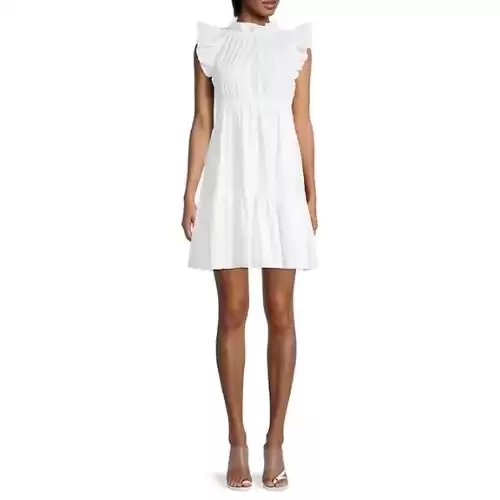 LOVE ADY Ruffle Tiered Dress (White)