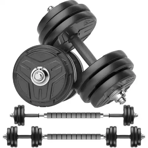 RUNWE Adjustable Dumbbells Barbell Set of 2, 40 50 70 90 100 lbs Free Weight Set at Home/Office/Gym Fitness Workout Exercises Training for Men/Women/Beginner/Pro