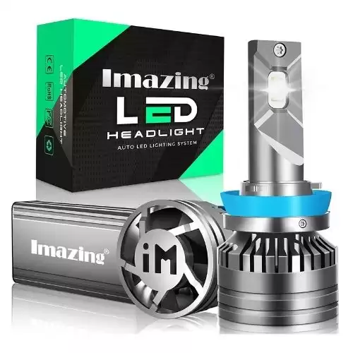 Imazing H11 LED Headlight Bulbs - 2022 Version 80W 12000 Lumens Super Bright H11/H9/H8 LED Headlights, 6500K Cool White Low Beam/Fog Light Conversion Kit, IP68 Waterproof, Pack of 2