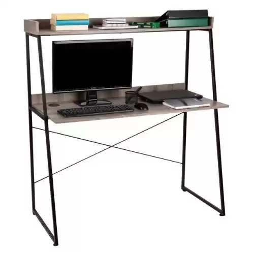 Mind Reader 47 Inch Desk with Top Shelf for Computer Workstation