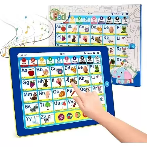 6 in 1 Tablet for Kids 2-5, Interactive Educational Electronic Toys Makes Learning Fun, ABC/Words/Numbers/Color/Games/Music, Toddler Learning Toys Gifts for Age 3 4 5 Year Old Boys Girls&Preschool