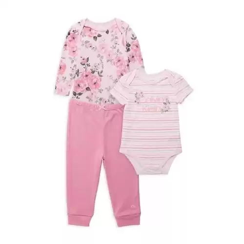 CALVIN KLEIN ​Baby Girl's 3-Piece Bodysuits & Leggings Set