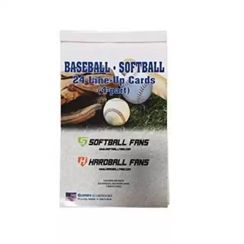 Glover's BB/SB Line-Up Cards