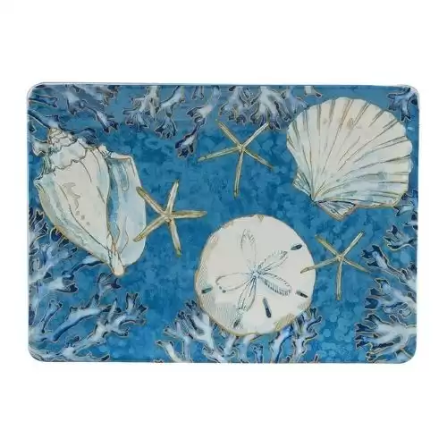 Certified International Playa Shells Rectangular Platter,