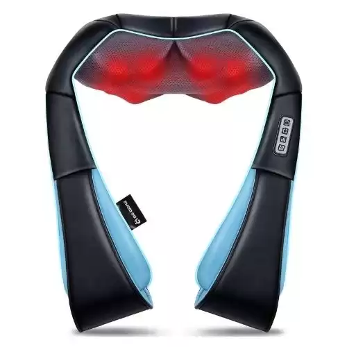 Shiatsu Back Shoulder and Neck Massager with Heat, Electric Deep Tissue 4D Kneading Massage for Shoulder, Back and Neck, Best Gifts for Women Men Mom Dad