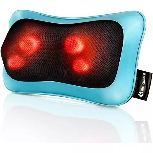 Shiatsu Neck Back Massager Pillow with Heat, Deep Tissue Kneading Massage for Back, Neck, Shoulder, Leg, Foot, Gift for Men Women Mom Dad, Stress Relax at Home Office and Car