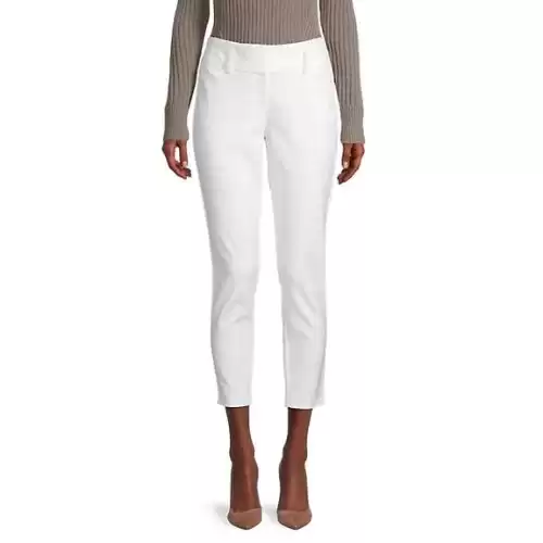 DONNA KARAN NEW YORK Solid-Hued Ankle Pants