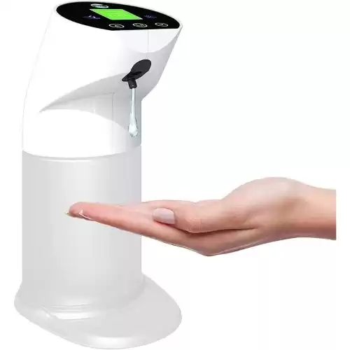 Automatic Soap Dispenser Touchless, 600ml/20oz Electric Liquid Soap Dispenser 2 Level, Waterproof Battery/DC Auto Dishwashing Soap Dispenser for Bathroom/Hotel/Kitchen/Office