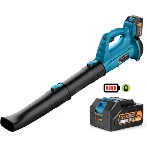 EKACO Cordless Leaf Blower, 320 CFM 150 MPH 4.0Ah Battery Powered Leaf Blower with Battery and Charger, 21V Electric Leaf Blower with 6-Speed Control for Lawn Care, Yard, Snow Debris and Dust