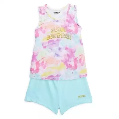 JUICY COUTURE Baby Girl's 2-Piece Tie-Dye Top & Shorts Set