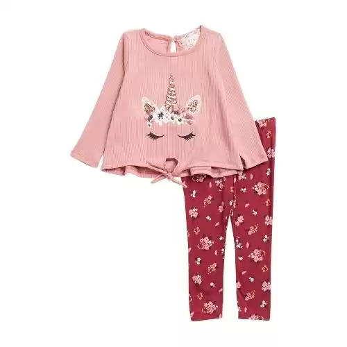 BTWEEN Tie Unicorn Top & Leggings Set