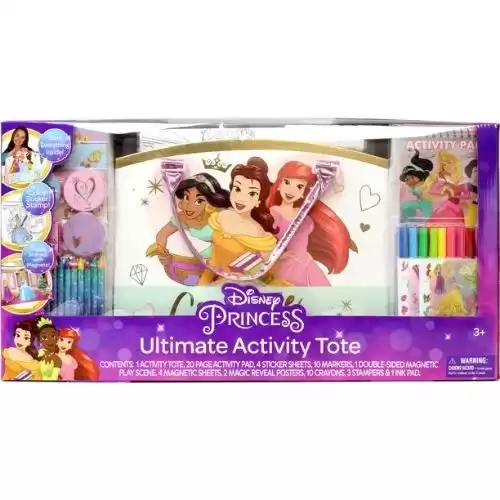 Disney Princess Girls Activity Tote Art & Craft 100 Pieces Kit Value Box