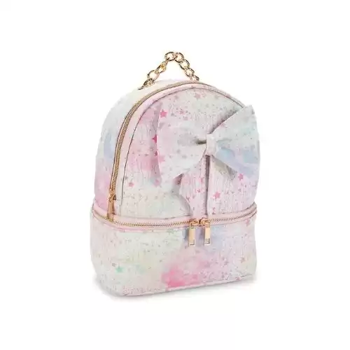 UNDER ONE SKY Kid's Bow Mixed-Print Backpack